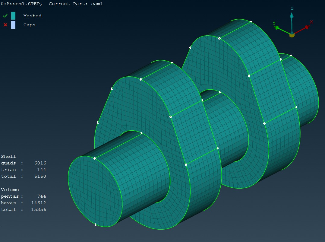 Mapped hex mesh at 5 mm