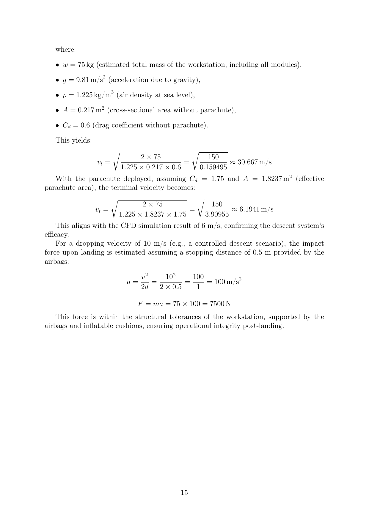 CFD velocity field during parachute descent